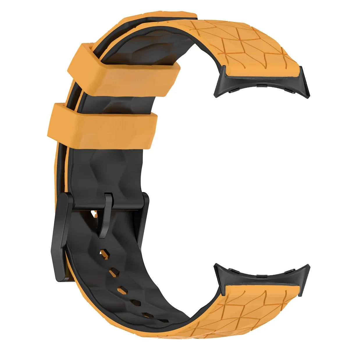 Silicone Strap for Google Pixel Watch 2 Watch Strap Bracelet correa Replacement for Google Pixel Watch 1 41mm Sport Band Qme Yellow Black for pixel watch 1