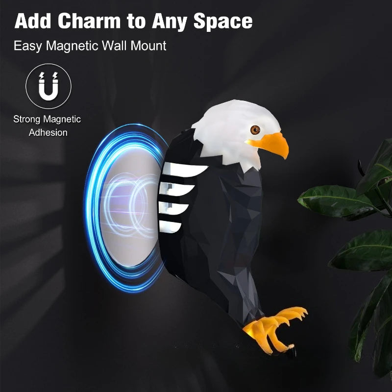 Black Eagle Wall Lamp Creative 3D Light Modern Decorative Ambient Qme