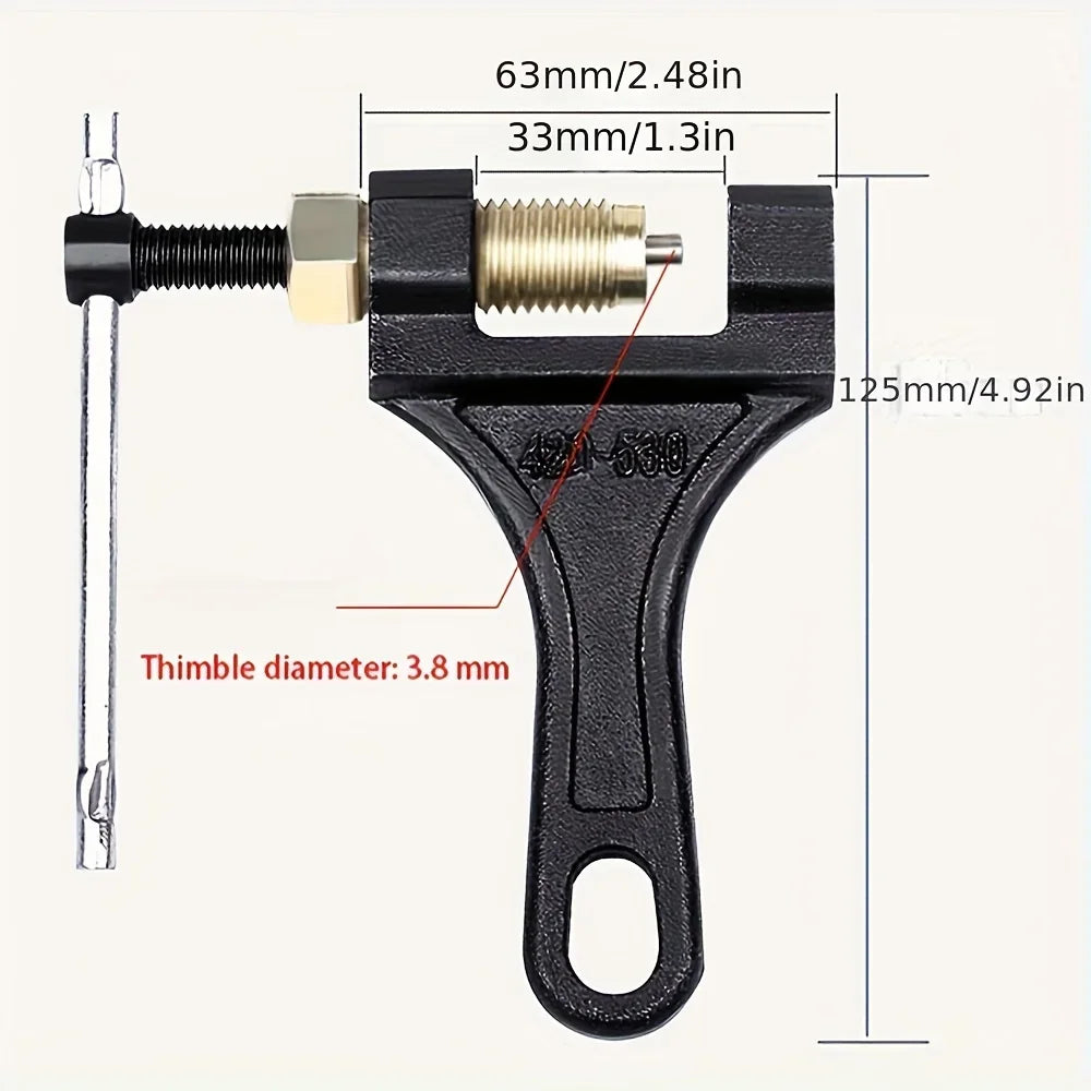 Chain Breaker Tool #420-530 - Fits Dirt Bikes, ATVs, Quads, Go Karts & Scooters Qme