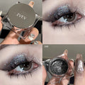 Glitter Punk Smoky Black Eyeshadow Gel Makeup Palette Metallic Dark Silver Wet Eyes Shadow Highlighter Pearl Pigments Cosmetics Qme 04