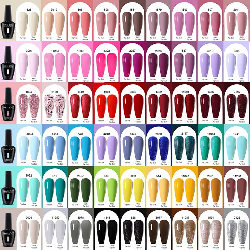NAILCO Winter Red Gel Nail Polish Semi Permanent Soak Off Varnishes Qme