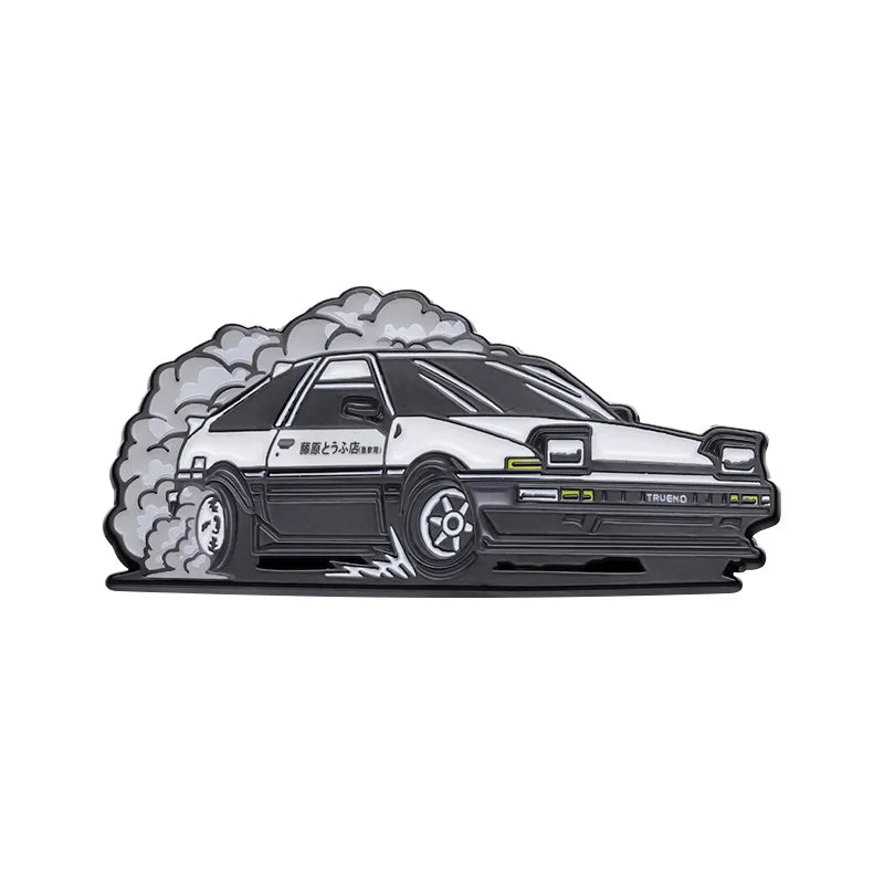 Trendy Cool Car Brooch Enamel Pins Japanese Anime Inspired Cartoon Brooches Lapel Metal Badge Clothes Jewelry Accessories Gift Qme style 1