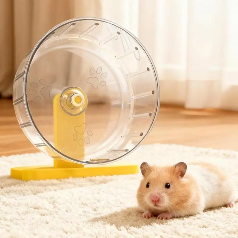 Hamster Transparent Running Wheel Quiet Exercise Toy Detachable Qme