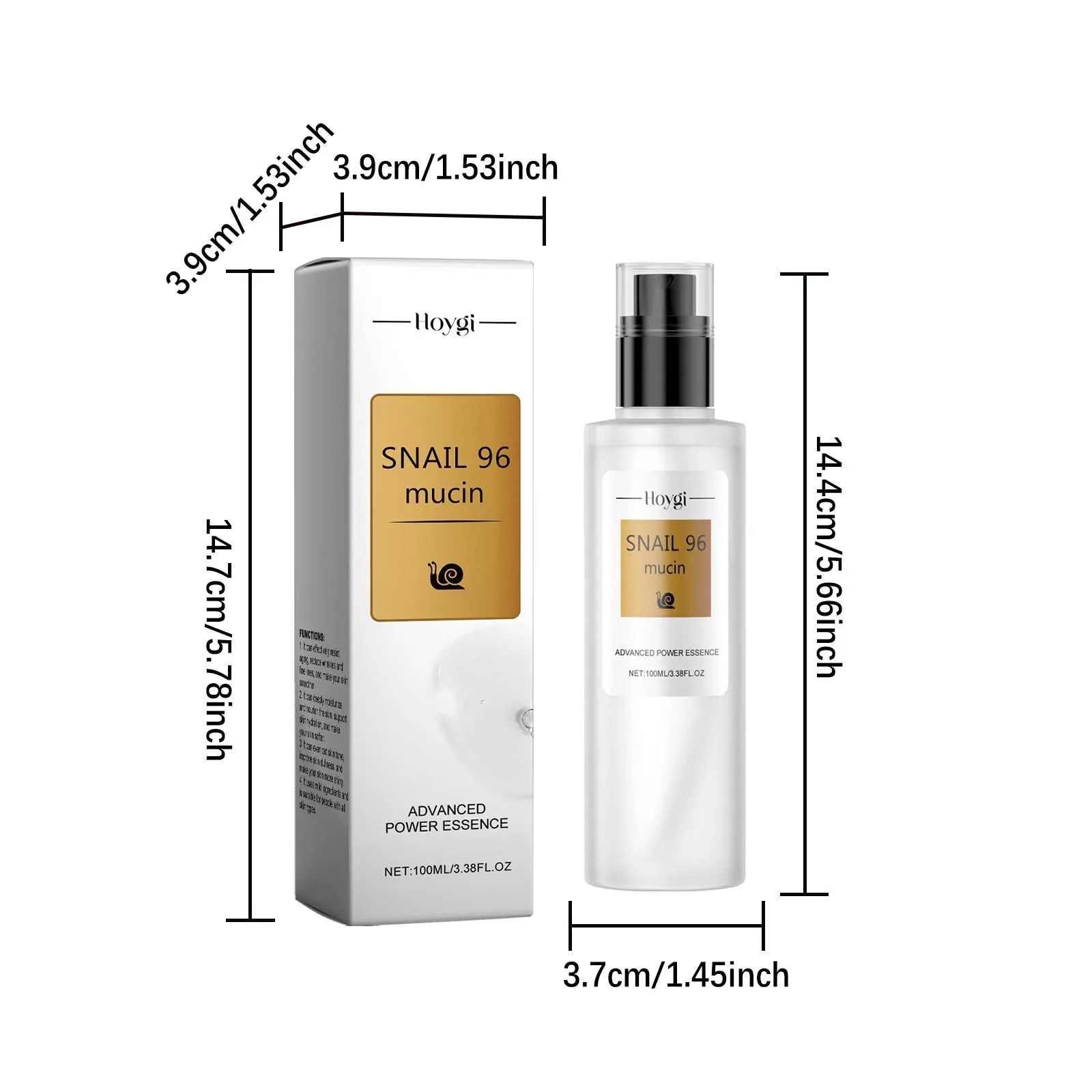Precious Snail 96 Mucin Power Essence Smoothing Wrinkle Repairing Lift Firm Fade Fine Lines Brightening Skin Care Moisturizing Qme 100ml Boxed 1Pcs