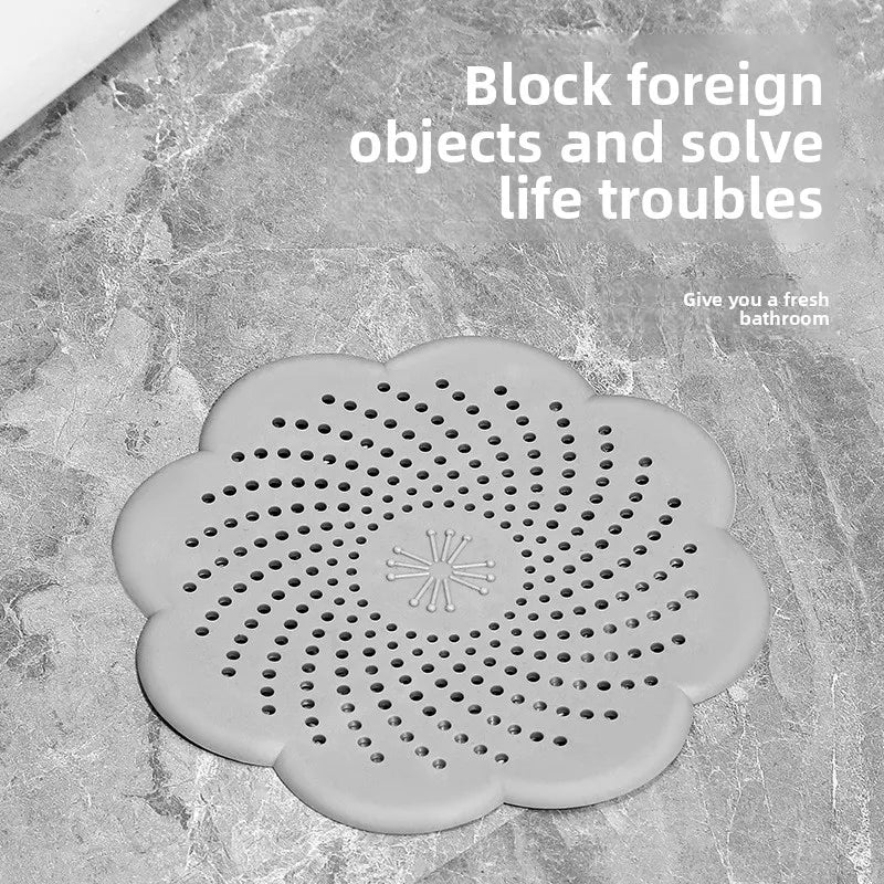 Silicone Flower Drain Cover Kitchen Bathroom Anti-Clogging Anti-Odor Anti-Insect Floor Drain Filter Hair Catcher Sink Strainer Qme