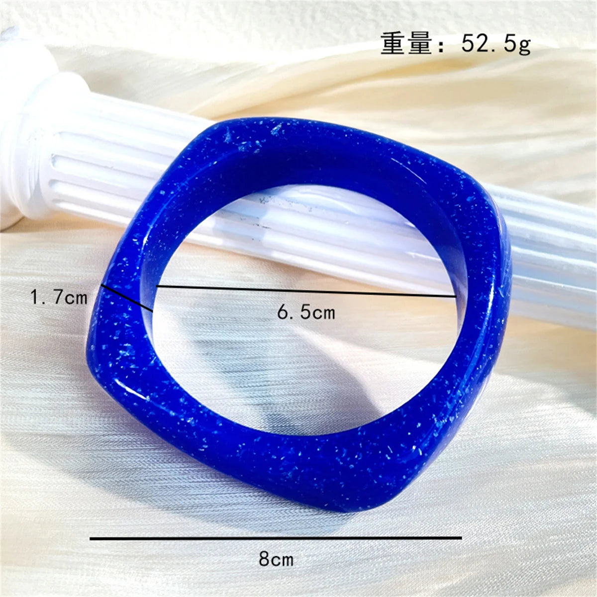 Twisted Shaped Irregular Fashion Resin Bracelet for Women Girl Summer Vacation Bangle Hip Hop Y2K Ins Style Bangle Female Qme 05