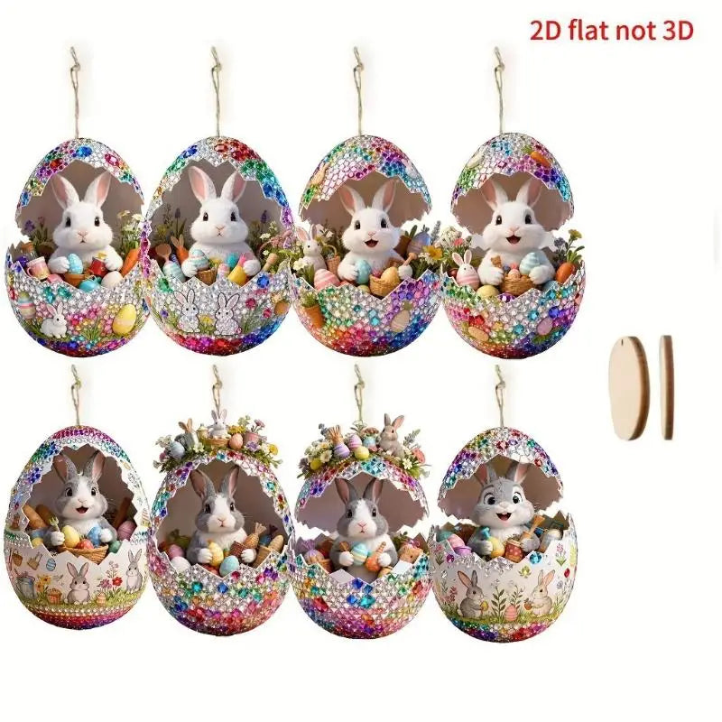 DIY Craft Easter Simulation Egg Decorative Artificial Hanging Qme A1