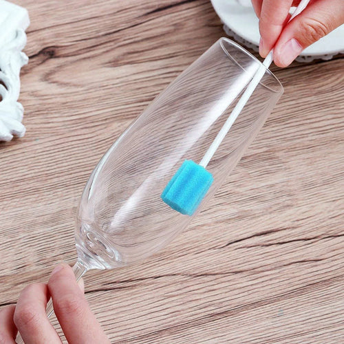 Pack Of 100 Disposable Oral Care Sticks Tooth Cleaning Mouth Swabs With Stick Sponge Head Multiuse Pet Cleaning Tool Qme