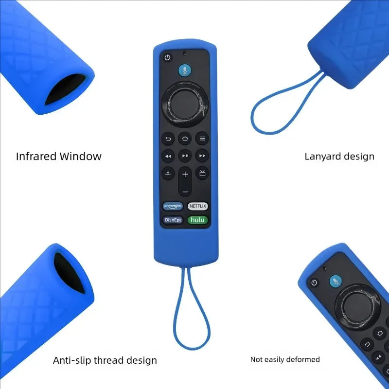 Silicone Remote Pretective Cover For Fire Stick 4K MAX/ 3rd Gen Fire TV Remote Case Glow in The Dark Anti-drop Dustproof Case Qme