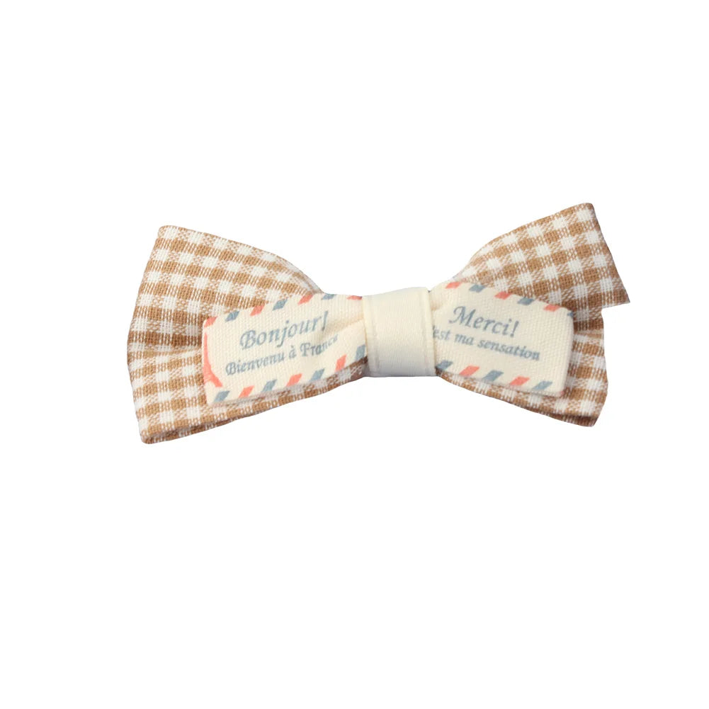 Striped Dog Shirt Breathable Short Sleeve Puppy Clothes with Bow Casual Pet Outfit for Teddy Pomeranian Spring Autumn Wear Qme