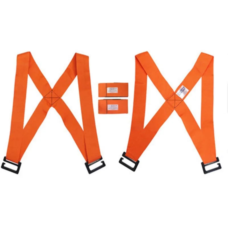 Carrying Straps Moving 2 People Lifting System Shoulder Safe Equipment Qme Orange