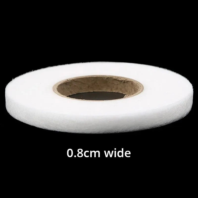 1Pc Hot Melt Double-Sided Tape For Pasting Double-Sided Non-Woven Fabric Lining and Fusible Lining in Clothing Sewing Supplies Qme 0.8cm