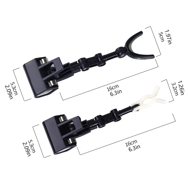 Fishing Rod Rest Head 360 Degree Rotations Bracket Bridge Raft Qme one size