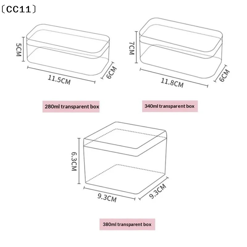 Snack Cookie Storage Boxes Tiramisu Packing Transparent PP Bakery Qme