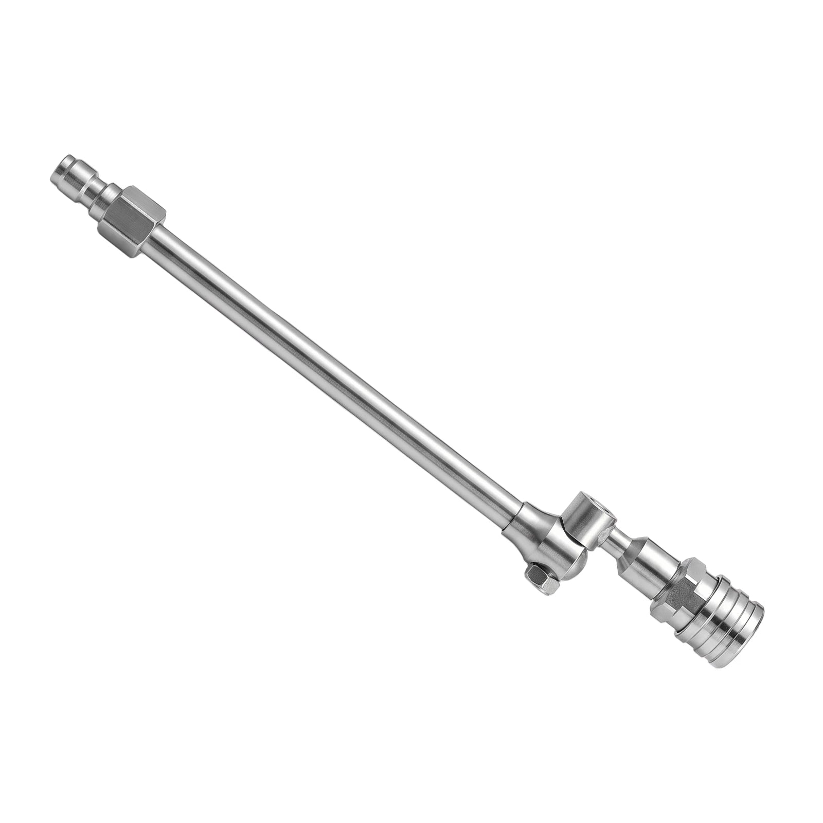 360° Swivel AC Cleaning Wand with 1/4 Quick Plug Stainless Steel Rotating Spray Nozzle Adjustable for Auto Underbody Cleaning Qme Style D