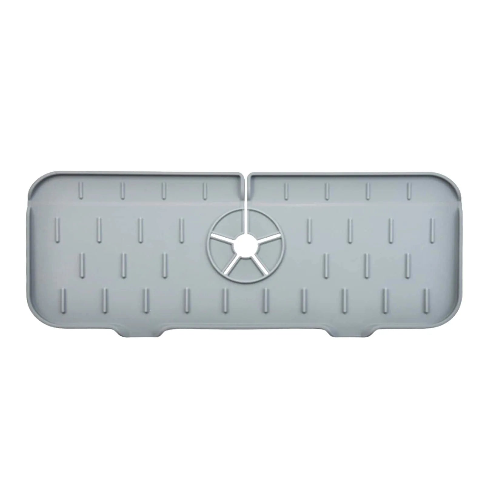 Kitchen Gadgets Silicone Faucet Absorbent Pad Shelf Sink Splash Catcher Countertop Protective Mat Bathroom Drain Mat Acceesories Qme gray 1pc