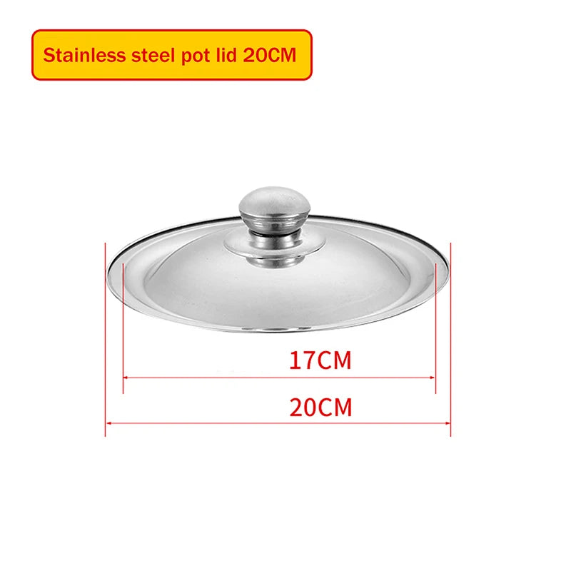 10- Stainless Steel Round Pot Lid Universal Replacement Frying Pan Qme CM20
