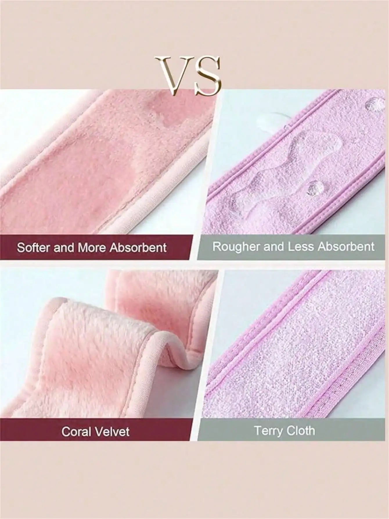 Adjustable Women's Spa Facial Headband Shower Makeup Hair Tie Qme