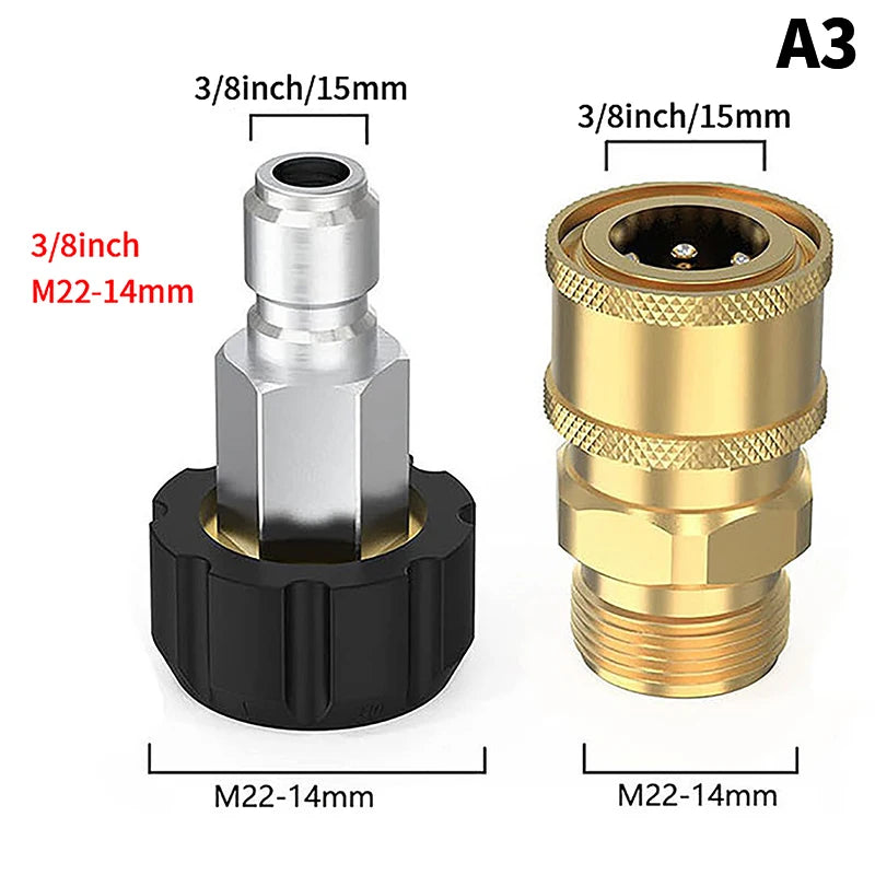 Pressure Washer Quick Connect Fittings M22 14 1 4 3 Hose Gun Adapter Qme A3