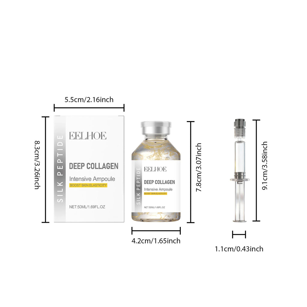 Silk Peptide Intensive Lifting Ampoule Deep Collagen Intensive Revitalizing Essence Face Tightening Smoothing Anti Aging Serum Qme 1pcs