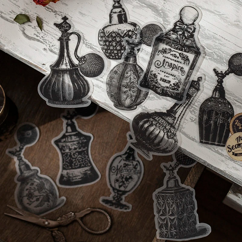 20 pcs INS Vintage Antique Pictorial Diy Decorative Scrapbooking accessories material Stickers pack junk journal supplies Qme