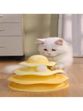 Ice Cream Track Play Mat Cats Kitty Plastic Toy Cat Amusement Pet Qme yellow