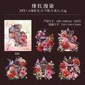 5 pcs Laser Bronzing birdcage PET Stickers aesthetic Decorative Scrapbooking Junk Journal Scrapbooking material Qme 4