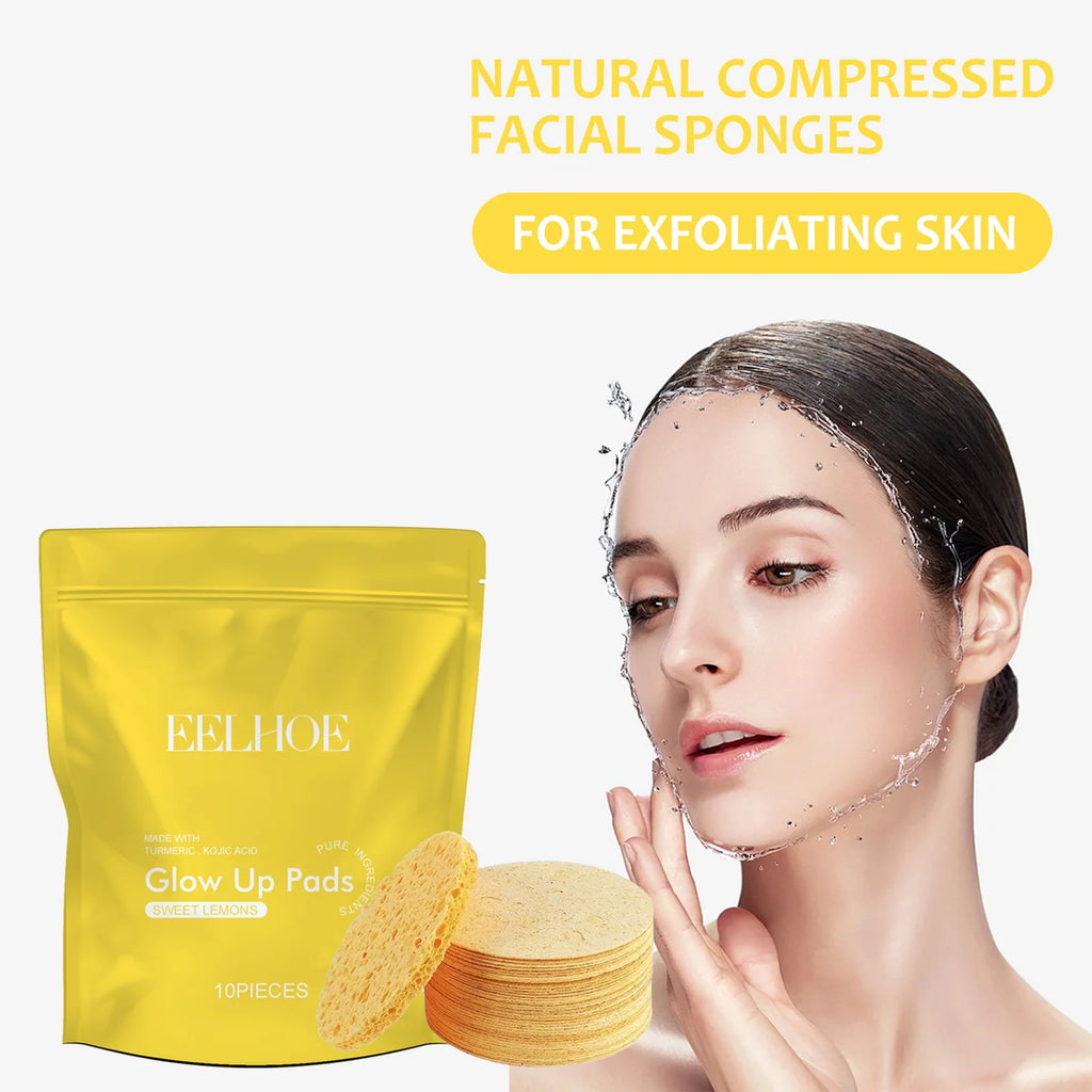 Turmeric Cleansing Pad Deep Clean Remove Dirt Oil Control and Soften Dead Skin Exfoliating Facial Pads for Acne-Prone Skin Qme