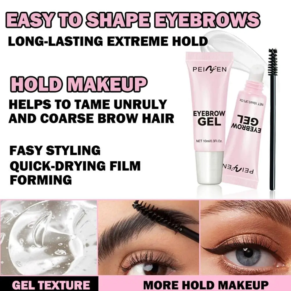 Eyebrow Setting Gel Clear Brow Brush Shapes Sculpts Waterproof Qme