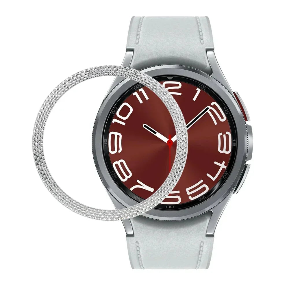 Metal Bezel for Samsung Galaxy Watch7 6 5 4 Classic 43mm 47mm 42mm 46mm 40mm 44mm Cover Ring Bumper Adhesive Case Watch3 41/45mm Qme
