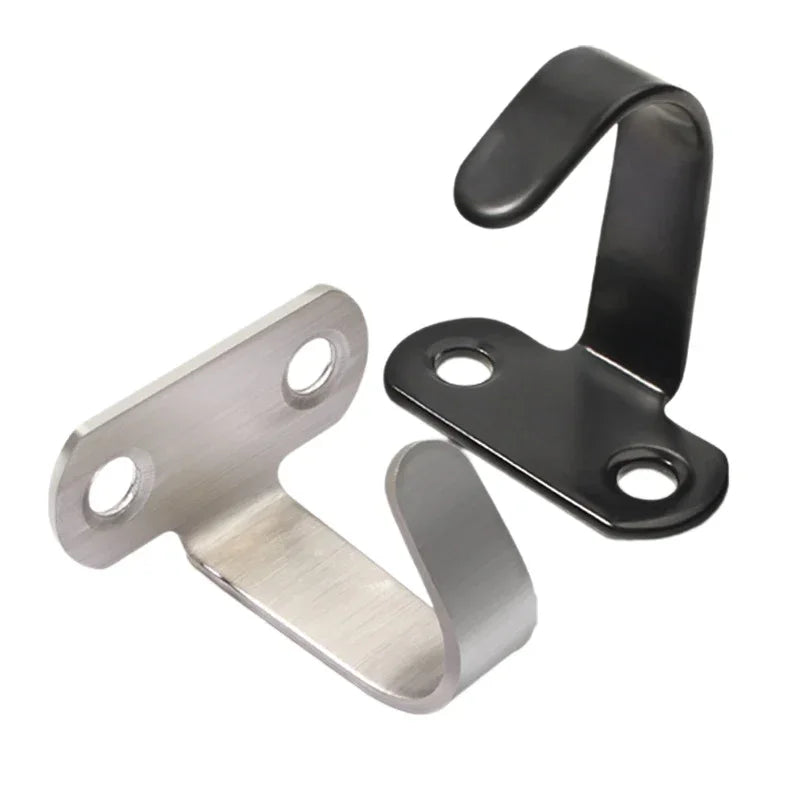 5Pcs Stainless Steel Screw Mounted Ceiling Hooks, Under-Shelf Towel, Heavy Duty Hanger For Bathroom Cabinet Garage Qme