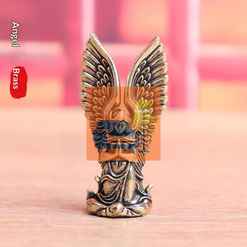 1Pcs Home Decor Ornament Brass Goddess Guardian Angel Small Statue Characters Miniatures Figurines Desk Decoration Crafts Qme Default Title