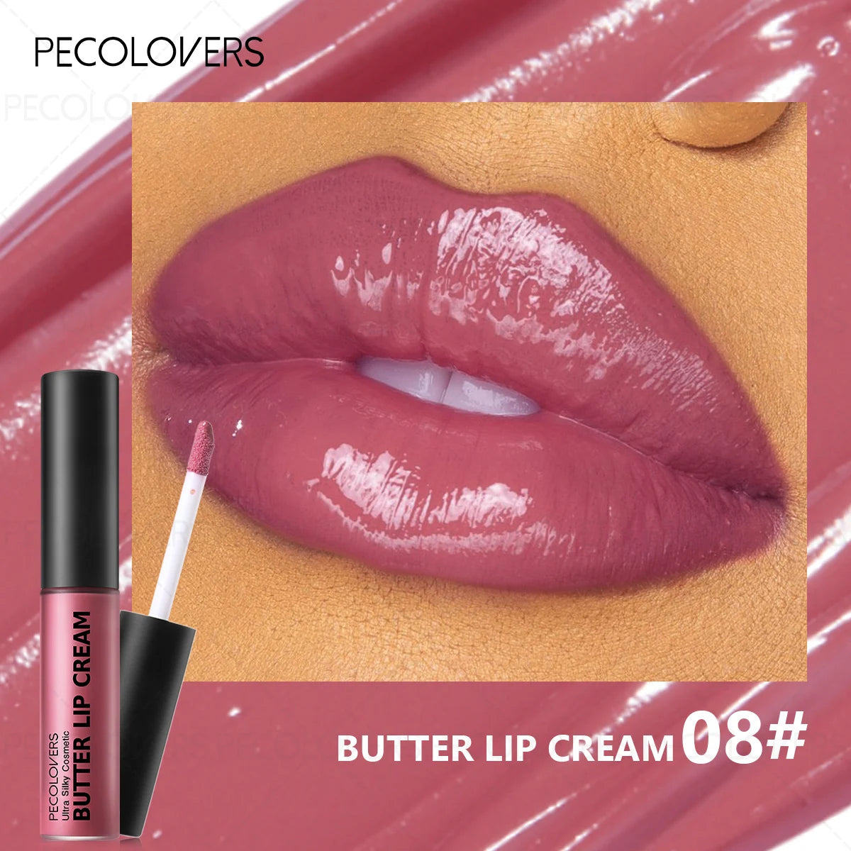 Buttery Short Lip Gloss Moisturizing Lipstick Rendering Suitable Qme 08