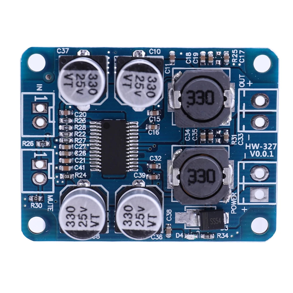 TPA3118 PBTL Audio Amplifier Panel Mono Channel Digital Stereo Amplifier Module DC8-24V for 4-8 Ohms Speaker Qme 1 Pcs