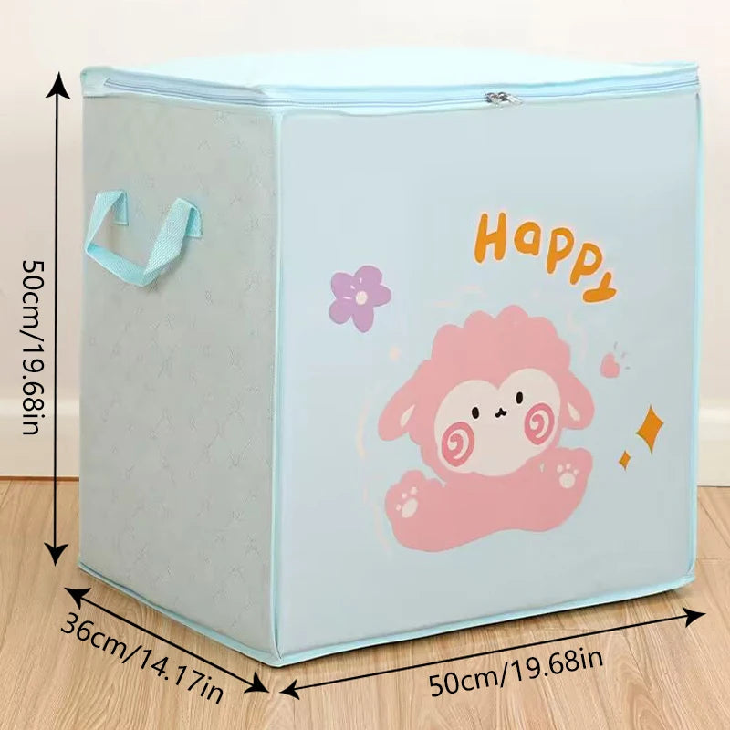 Cube Folding Toys Storage Box Kids Toys Organizer Box Felt Cloth Fabric Storage Basket For Cartoon Animal Nursery Toy Bins Qme style 4