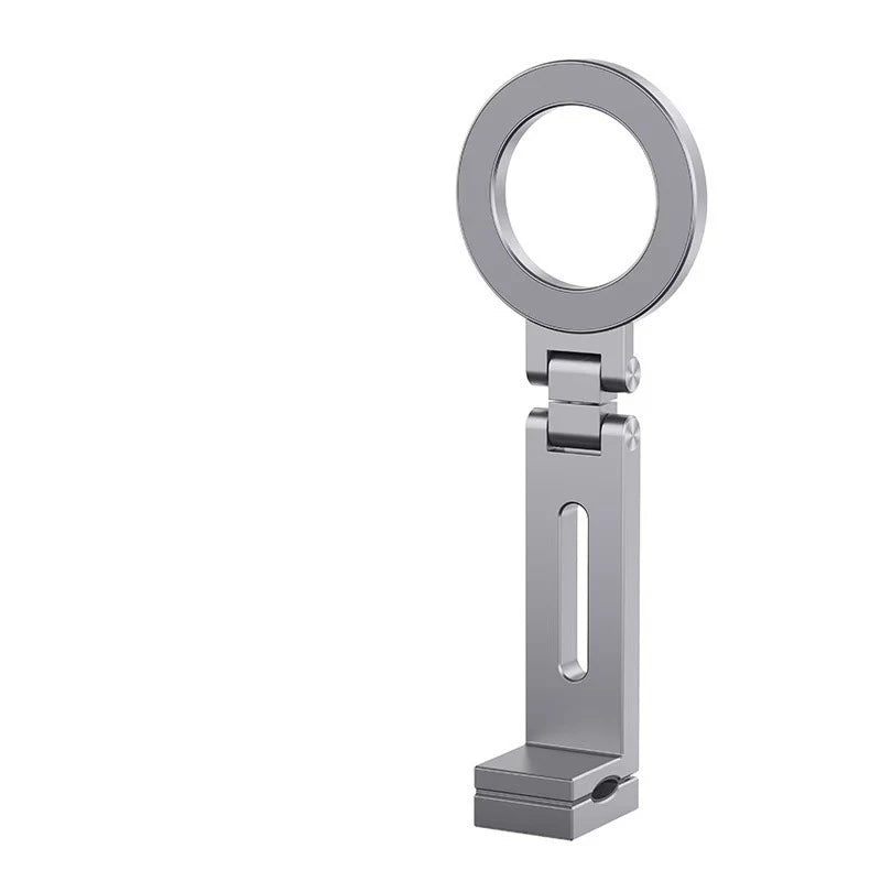 Magnetic Mobile Phone Holder Magsafe Portable Travel Foldable Qme Silver