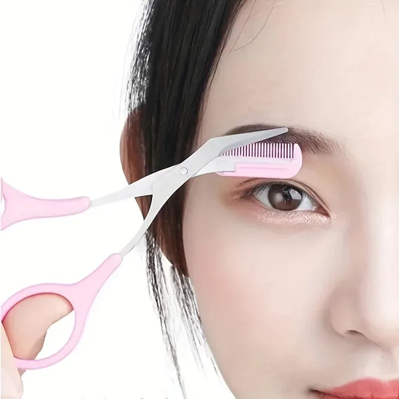 Available Newbies Eyebrow Comb Scissor Eyebrowtrimmer Makeup Beauty Qme