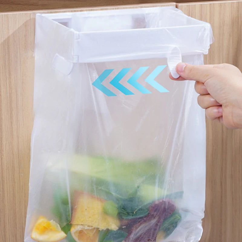 Foldable Garbage Bag Hanging Rack Home Kitchen Bathroom Portable Qme