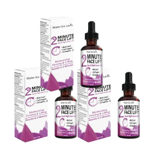 Minute Face Lift Day & Night Serum Oil with Retinol & Collagen - Moisturizing, Firming & Lifting in 2 Minutes Qme PURPLE 30g