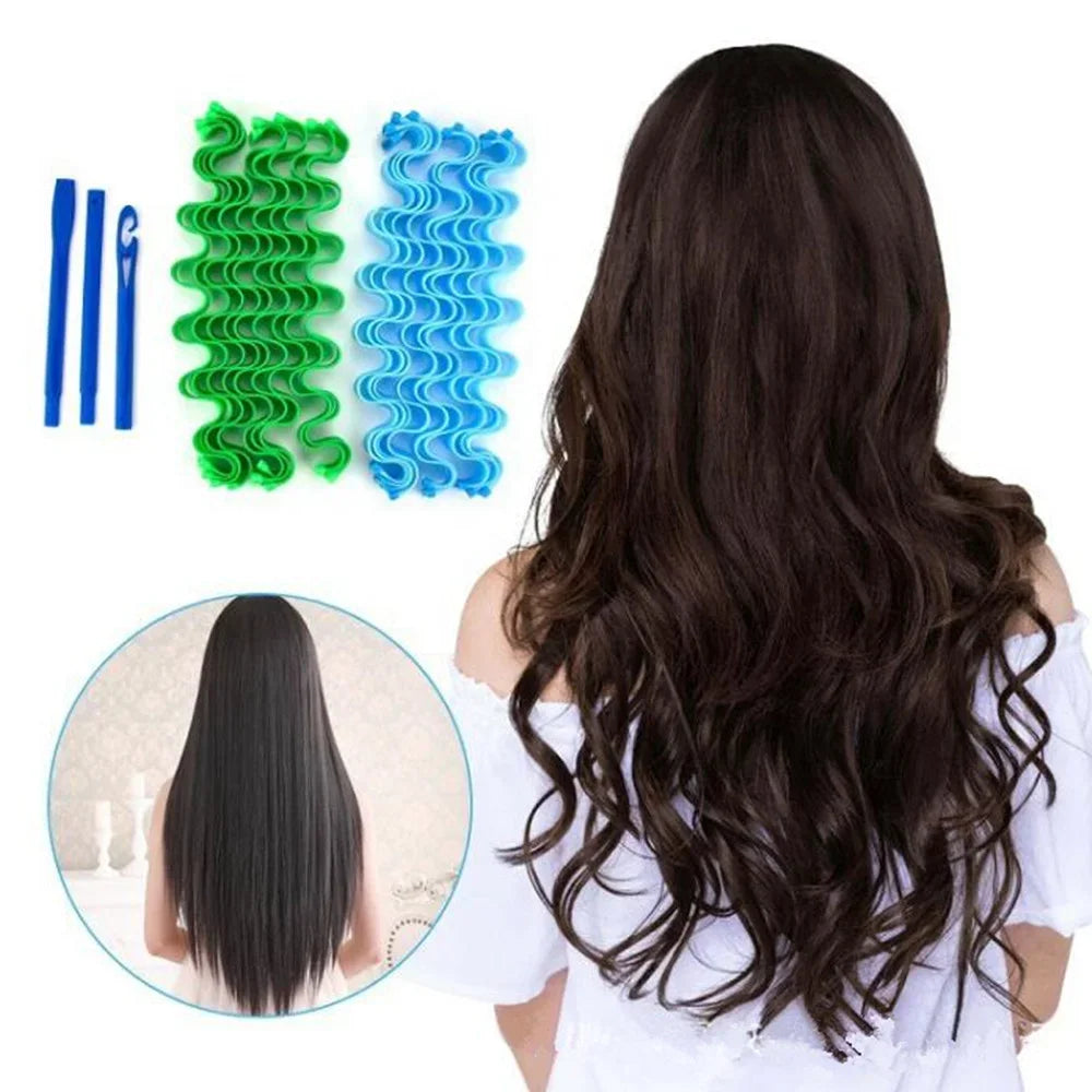 Heatless Hair Curler No Heat Rollers Soft Curls Curling Rod Roller Qme