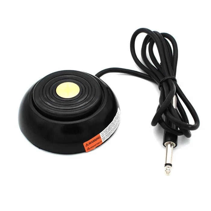 Trigo Tattoo Foot Pedal Switch for Tattoo Power Supply Durable Anti Slip Foot Tattoos Pedal Power Supply Qme Round Black
