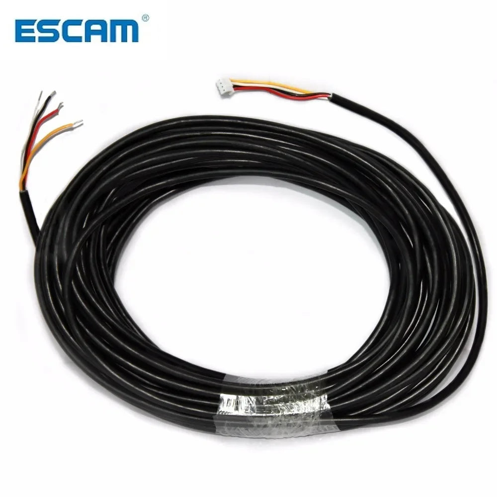 low voltage flexible copper conductor braided rvv wire cable 5M for Wired Video Door Phone Intercom Connect camera toMonitors Qme 5M