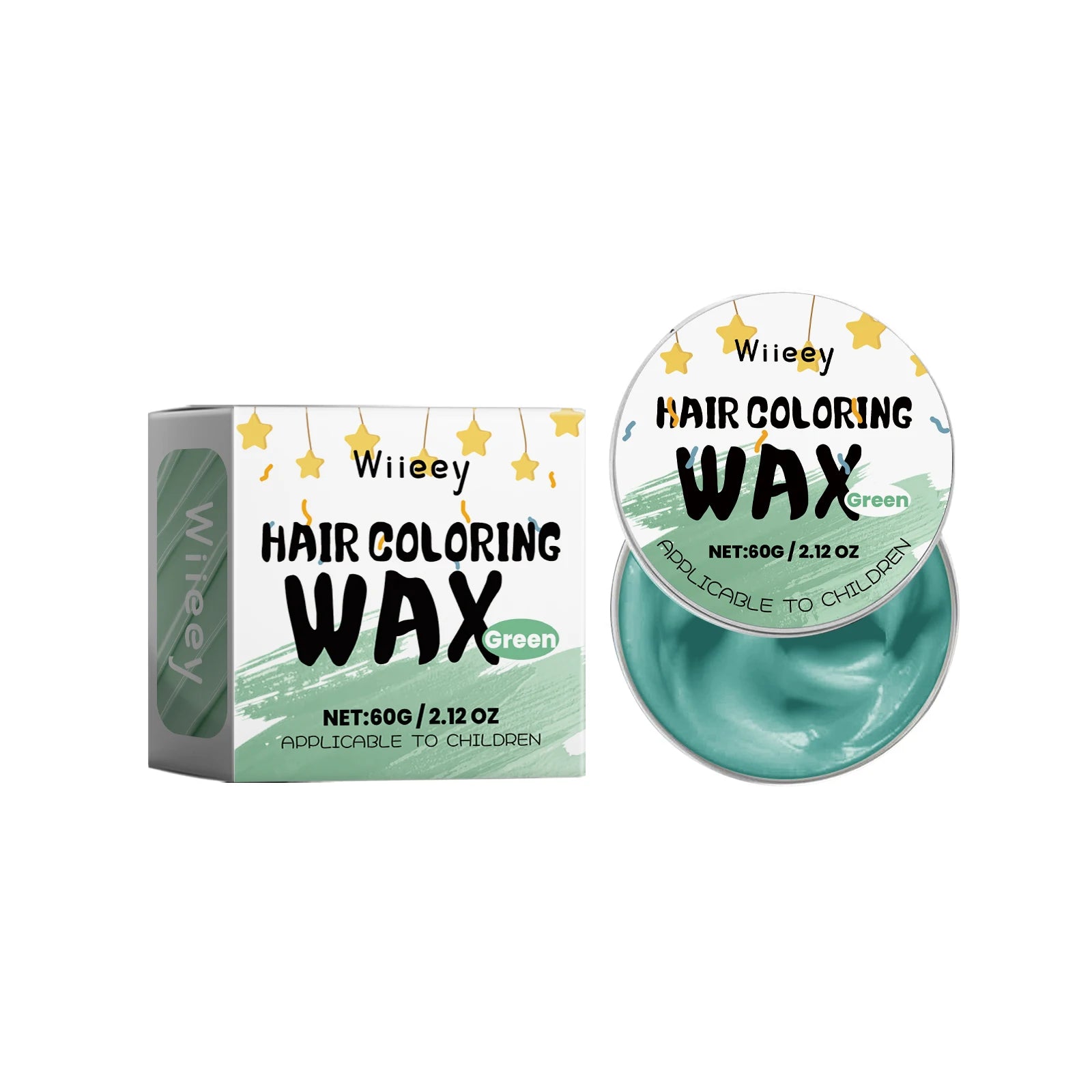 8 Colors Kids Hair Wax Temporary Paint Reduce Scalp Stimulate Prevent Qme Green