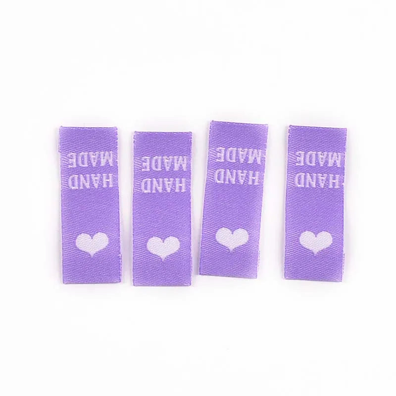 50pcs 15x38mm Mix colour Heart Pattern Label For DIY Handmade Decorative Sewing Accessories Clothing Hat Supplies cp3823 Qme 50pcs cp3823-2