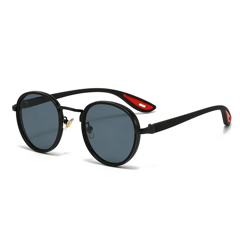 Men's Retro Round Driving Polarized Finished Myopia Lenses Titanium Sunglasses High Quality UV Protection Glasses Qme HH