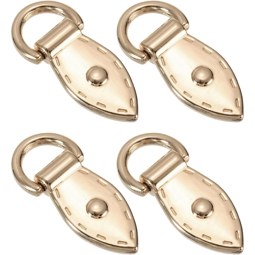 Metal Leaf Shape Bag Strap D Ring Buckle Rivet Decor Handbag Side Connector Clasp DIY Purse Bag Hardware Replacement Accessories Qme