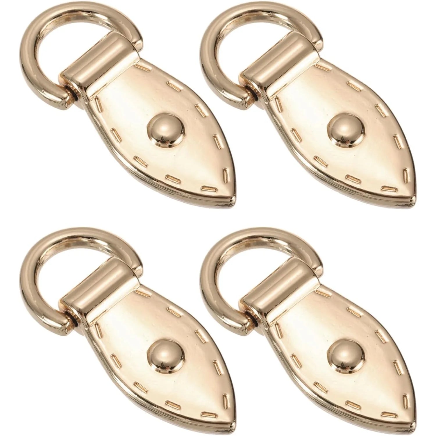Metal Leaf Shape Bag Strap D Ring Buckle Rivet Decor Handbag Side Connector Clasp DIY Purse Bag Hardware Replacement Accessories Qme