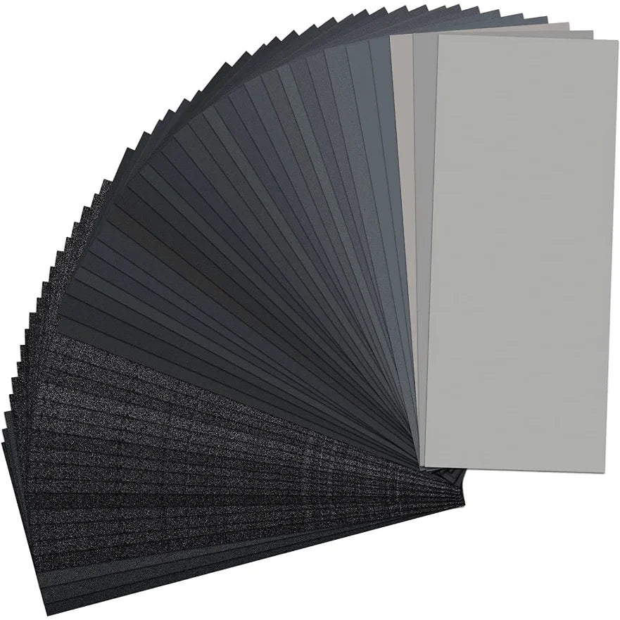 42pcs Wet And Dry Sanding Paper And Dry Sandpaper Waterproof For Wood Furniture Finishing Metal Sanding Automotive Polishing Qme 42pcs