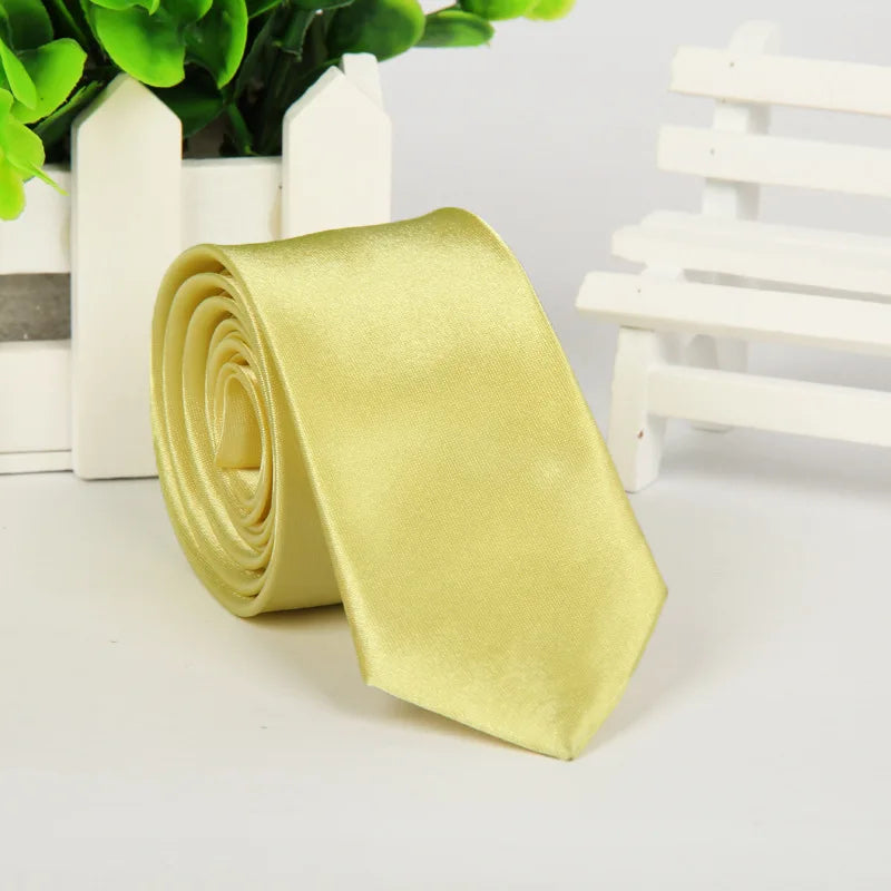 Men Tie Silk Polyester Necktie Classic Formal Solid Plain Pink Black Qme st-14