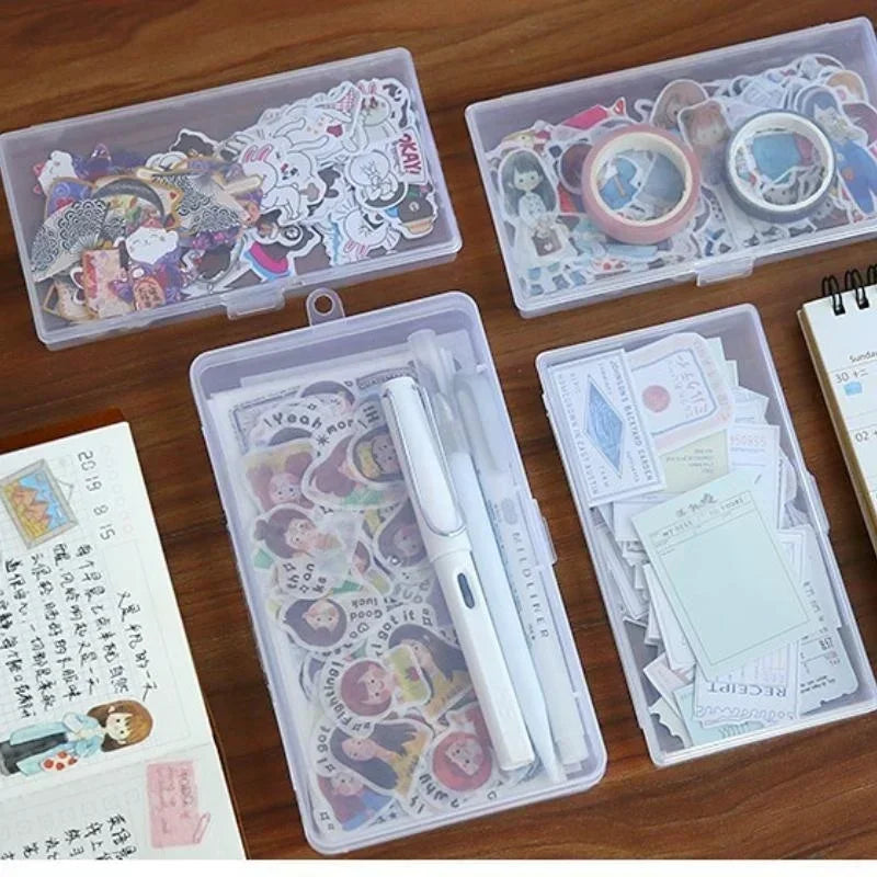 Stationery Holder Stickers Office Plastic Storage Box Organizer Qme